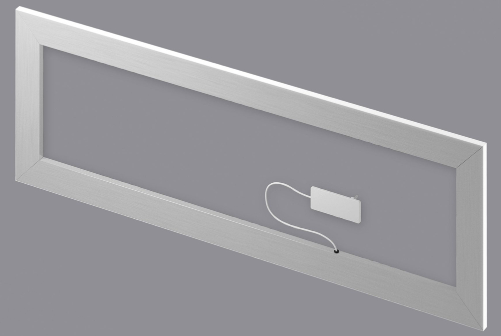 Cadre lumineux vide pour décoration murale avec éclairage LED intégré, design épuré.