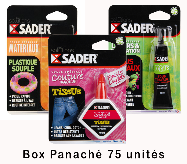 Sader Box Panachées Colles Spécifiques 75 unités