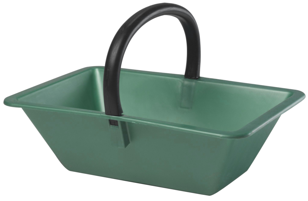 Panier de ramassage vert en métal 13L pour le jardinage