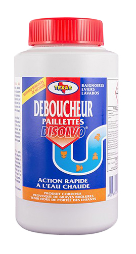 Déboucheur Paillettes Eau Chaude Flacon de 750g