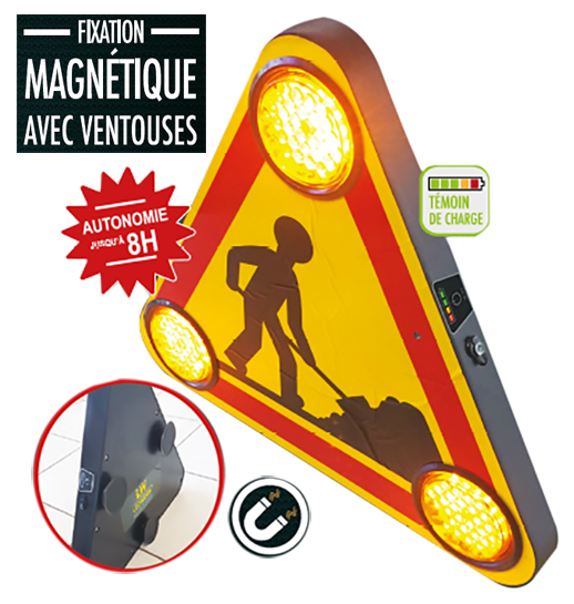 Triangle Triflash LED Magnétique 1 Face Sans Fil