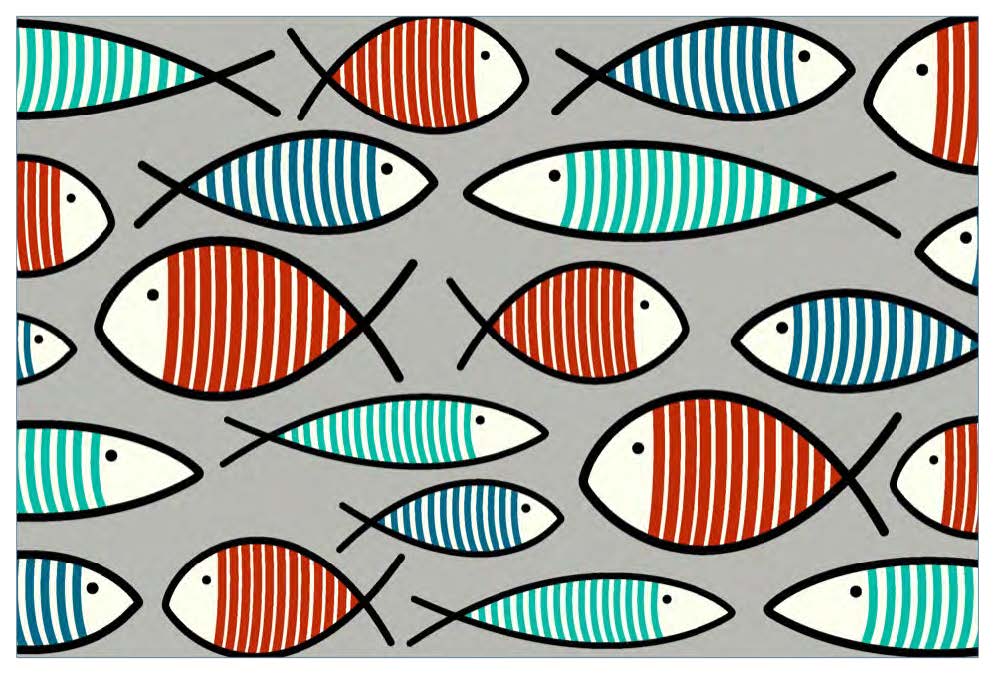 Tapis Velvet Fish 2 45 x 75 cm