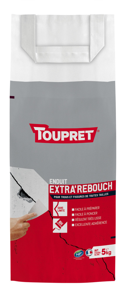 Sac d'enduit de rebouchage intérieur et multi-usages Extra'Rebouch Poudre blanc 5 kg