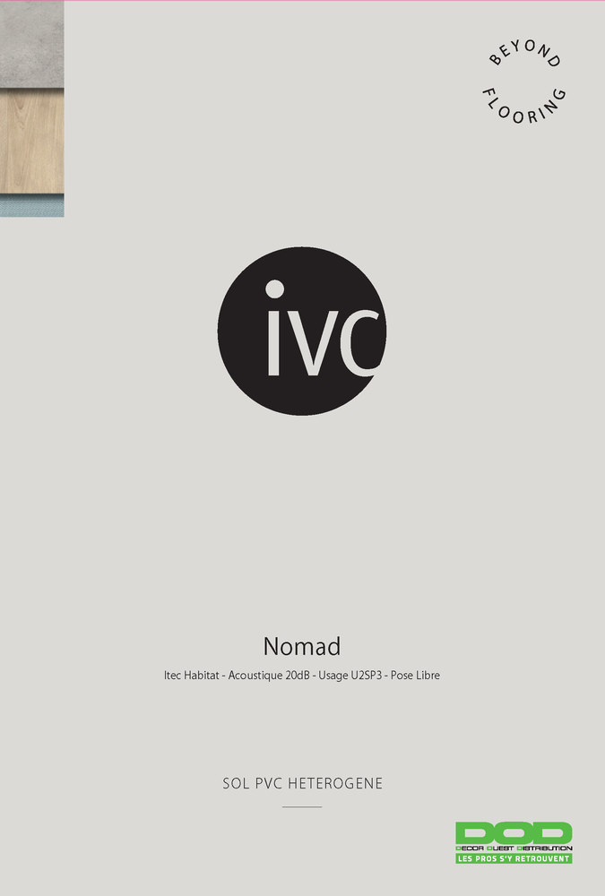 Revêtement de sol PVC en lé Nomad aspect bois clair