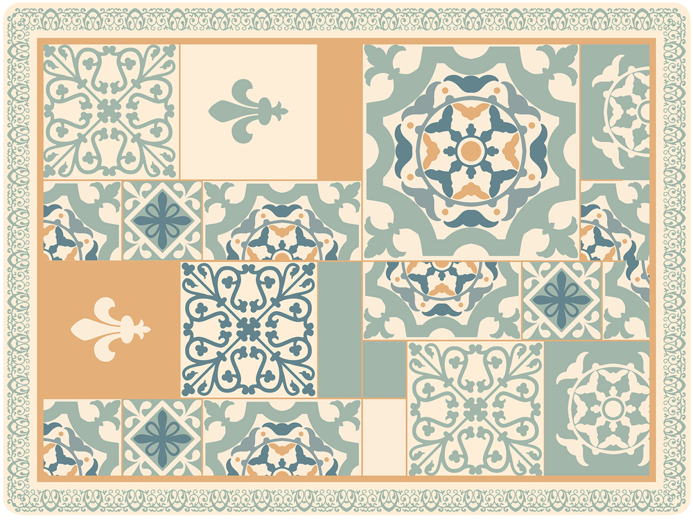 Set de table Kastille Faïence 40 x 30 cm, résistant et facile à nettoyer