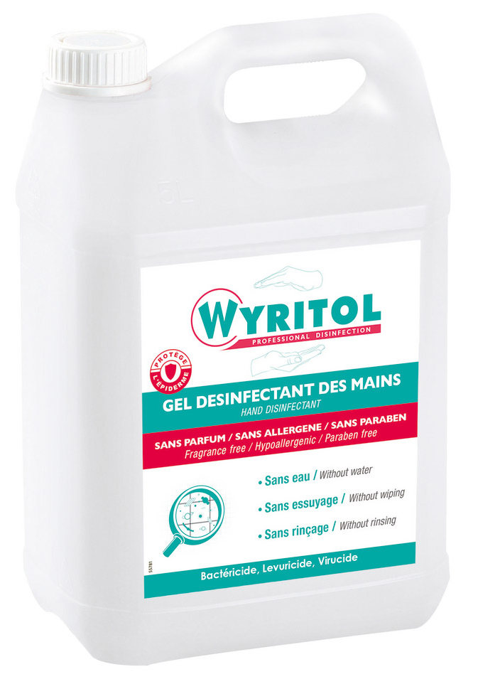 Gel Hydroalcoolique en bidon de 5L pour la désinfection des mains