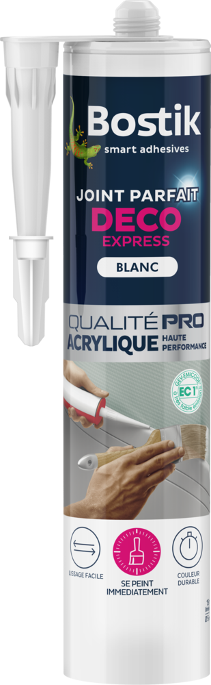 Mastic d'étanchéité Joint Parfait Déco Express blanc 310 ml en cartouche pour des joints soignés