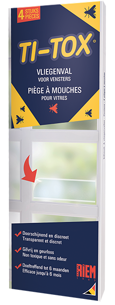 Piège à Mouches Adhésifs Vitres TI-TOX Lot de 4