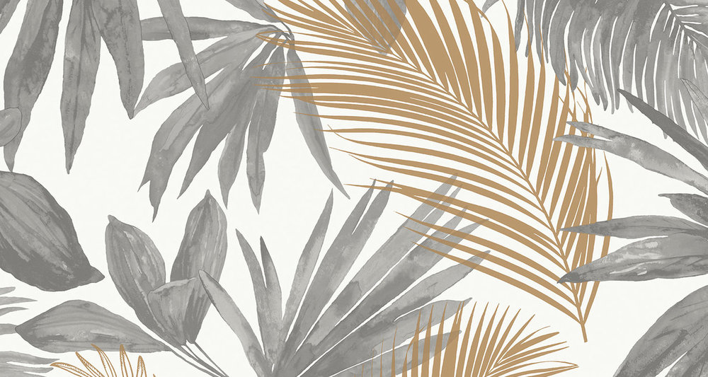 JF3601 Vinyl sur Intissé Wild Palms Gris