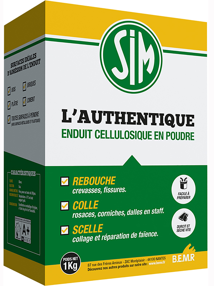 Sim l'Authentique Enduit Cellulosique 1kg