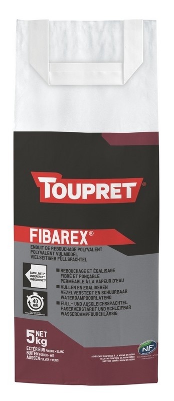 Enduit de rebouchage poudre blanc Toupret 5kg