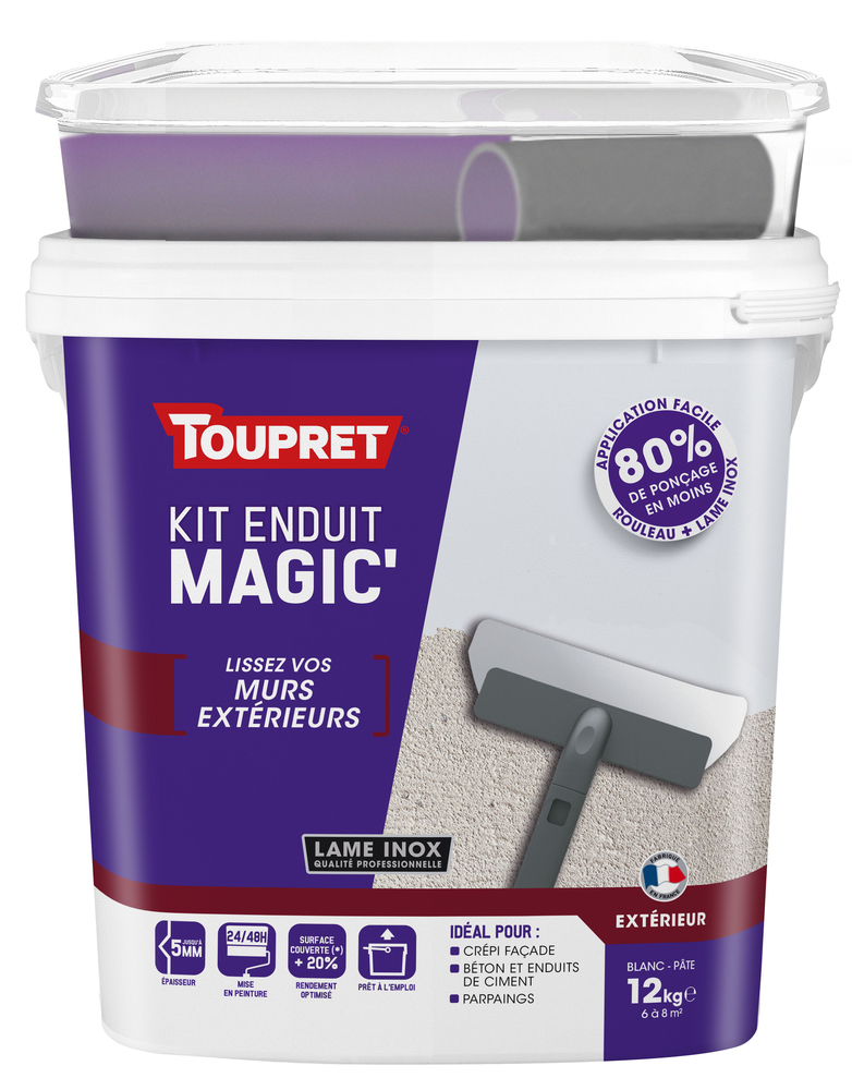 Kit enduit Magic' extérieur pâte 12kg