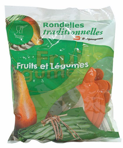 10 Rondelles de Bocaux Traditionnelles Fruits et Légumes 56x80x2.5mm