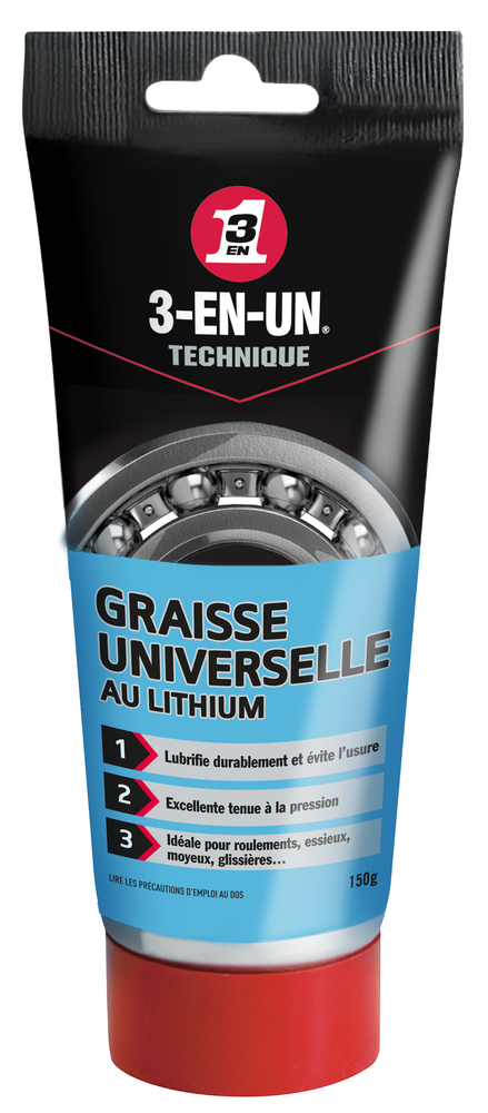 Graisse Universelle au Lithium 3-EN-UN Technique Tube 150g