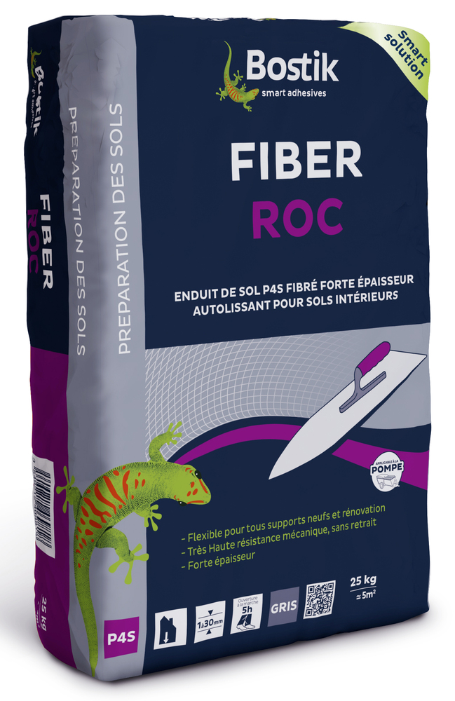 Ragréage Fibré Fiber Roc pour la Rénovation 25kg