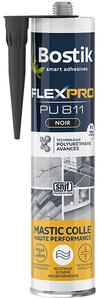FlexPro PU811 Mastic Colle Noir 300 ml