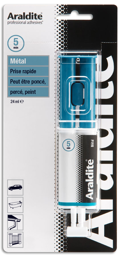 Colle Araldite Métal Seringue 24ml