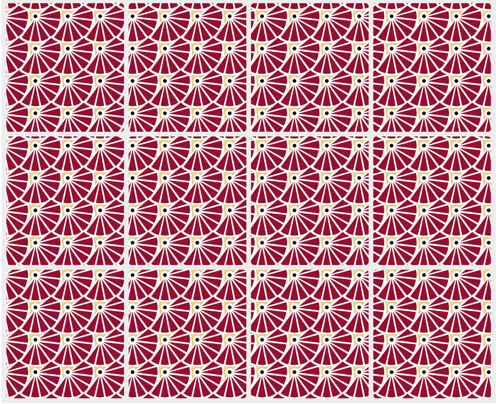 Carrelage Adhésif 3D Manon Rouge