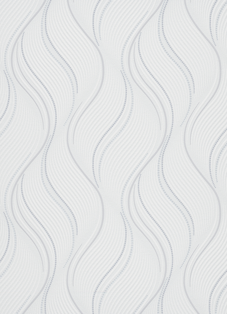 5273 - Papier Vinyl Expansé sur intissé Vagues Blanc
