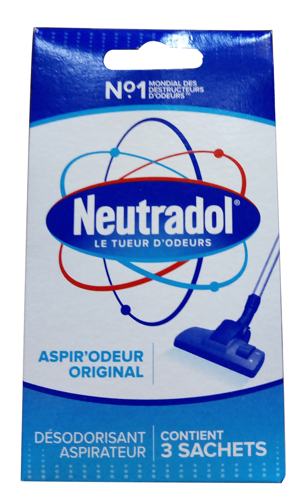 Neutradol Aspir’Odeur 3 sachets destructeurs d'odeurs pour aspirateur