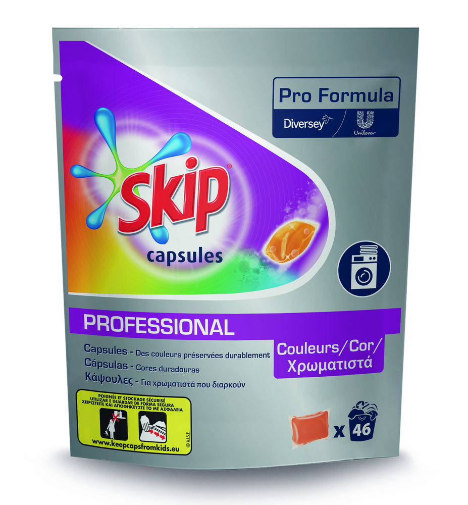 Skip Pro Lessive Capsules Linge de Couleur Sachet de 46