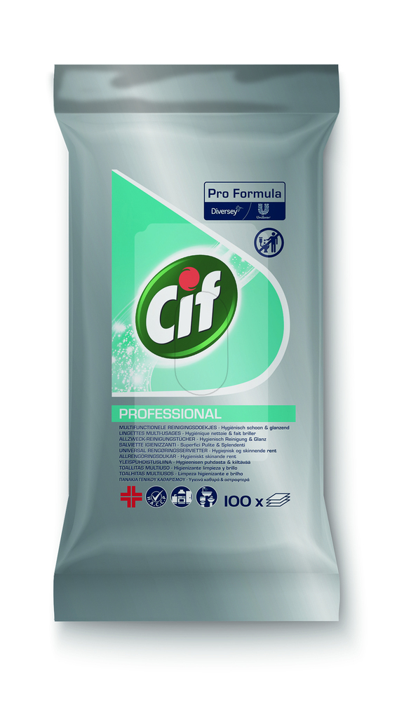 Cif Pro Formula Lingettes Multi-Usages Sachet de 100