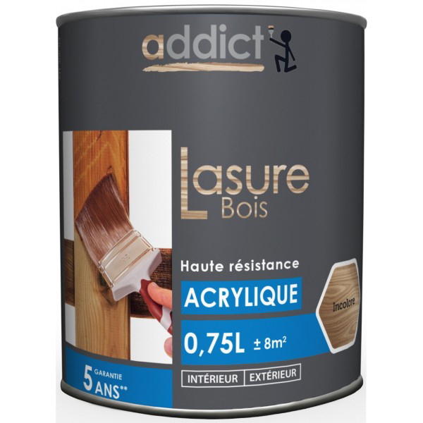 Addict Lasure Bois Acrylique Satin 0.75L