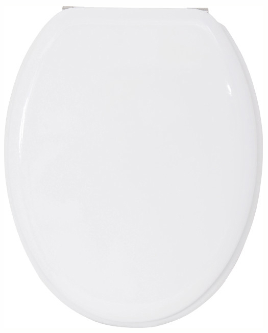 Abattant WC MDF Charnière Inox Blanc