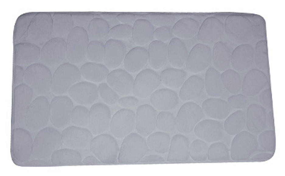 Tapis de Bain Galet Microfibre 50 x 80 cm Gris