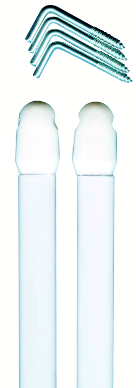 Tringles Vitrage Plates Extensibles Blanches Carte de 2