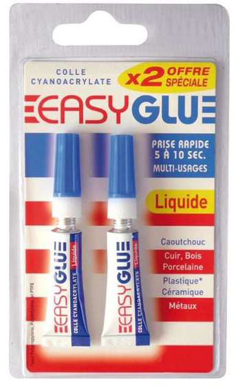 Easy Glue Lot de 2 Tubes 2 x 3 g