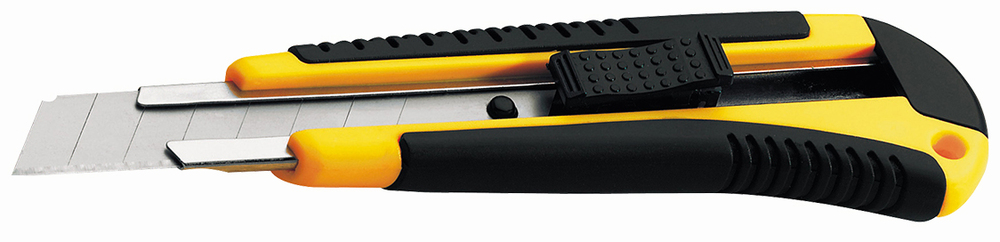 Cutter de bricolage 18 mm avec lame rétractable sécable et corps robuste