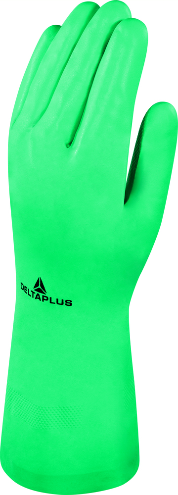 Paire de Gants Nitrile Floqués Coton Produits Chimiques Verts
