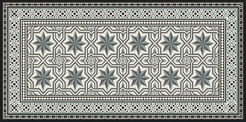 Tapis Velvet Carrelage Gris