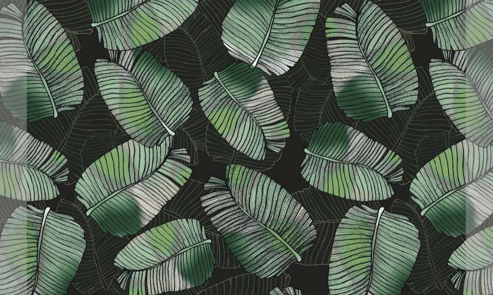 Tapis Velvet Feuillage Tropical2 45 x 75 cm