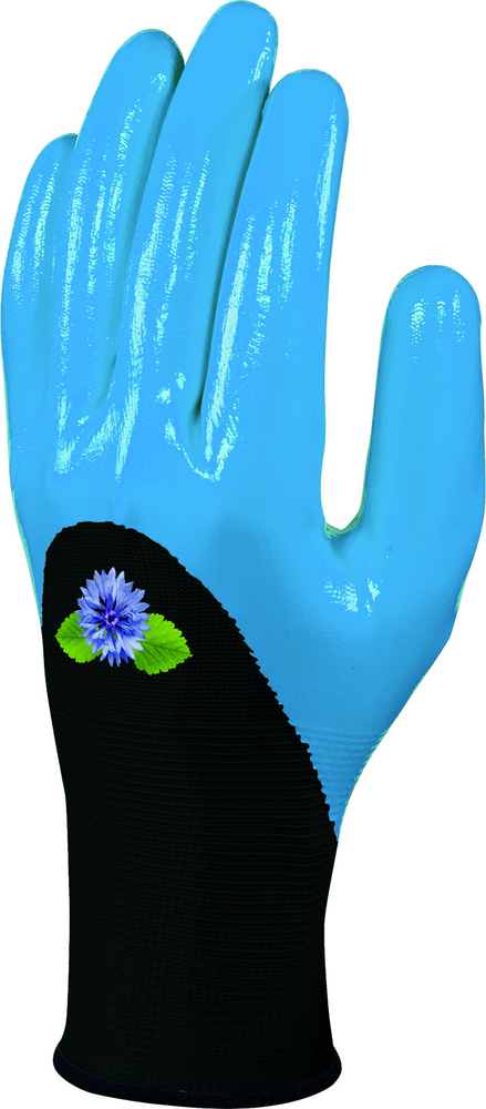 Gants Spécial Récolte Tricot Enduit Bleu T08 sur Carte 