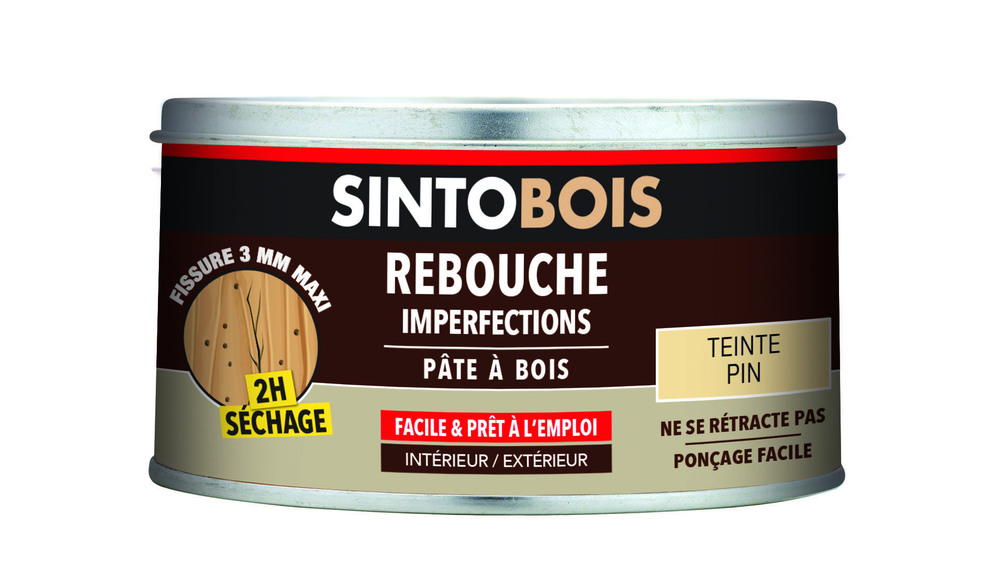 Sintobois Pâte à Bois Rebouche Imperfections Boite 250g Pin