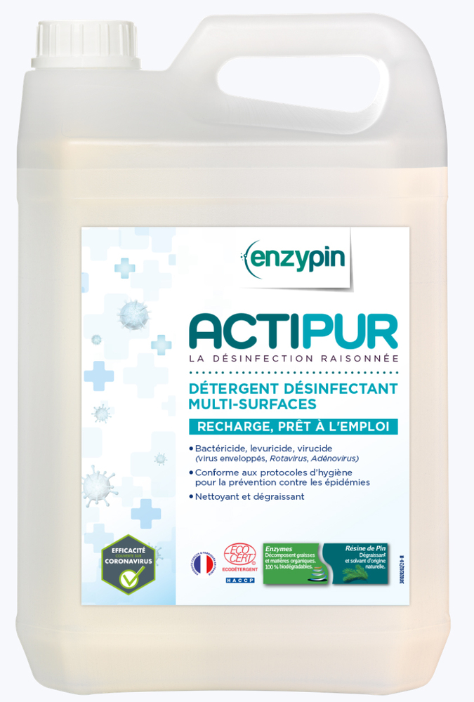 Détergent Désinfectant Multi-Surfaces Actipur Bidon 5L