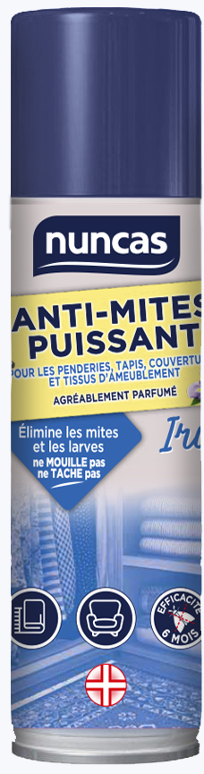 Anti-Mites Puissant Aéro 250 ml Parfumé Iris
