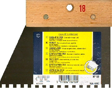 Couteau à colle 4787 N°18 pour peintres, lame flexible et manche ergonomique