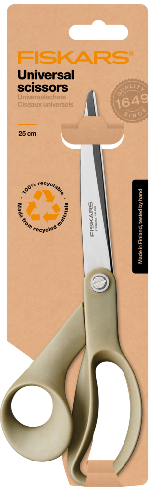 Ciseaux Universels Matériaux Recyclés 21cm 100% Recyclable