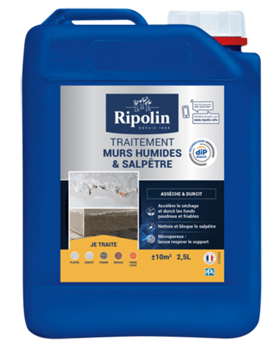 Traitement Murs Humides et Salpêtre Bidon 2.5L Incolore