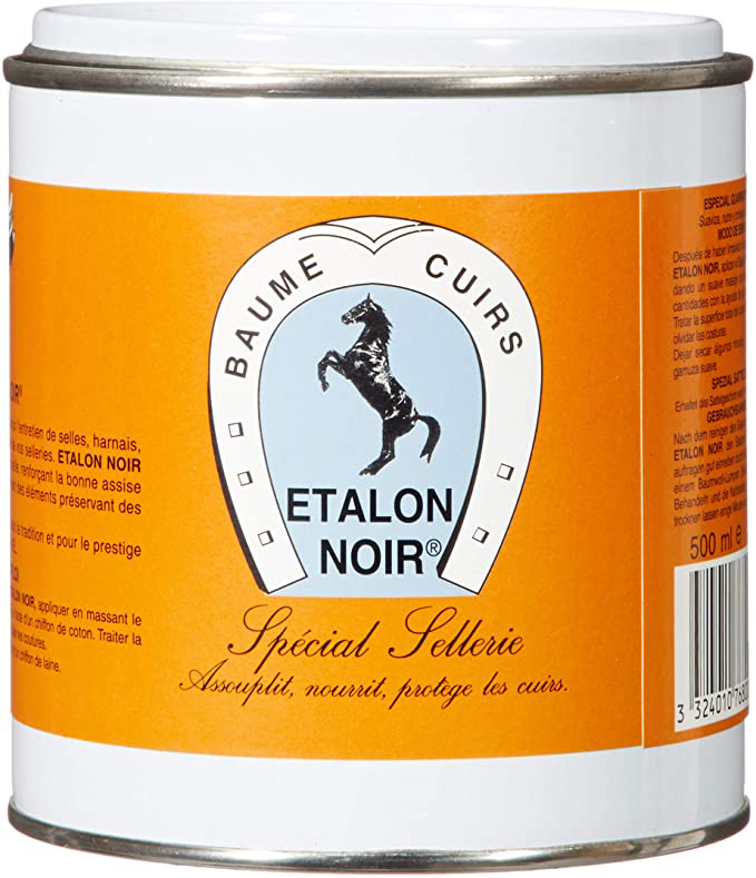 Baume Étalon Noir incolore 500 ml nourrissant et protecteur pour l'entretien du cuir