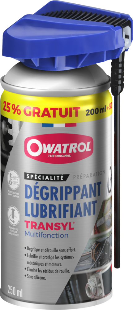 Dégrippant Lubrifiant Multifonction 200ml + 50ml GRATUIT