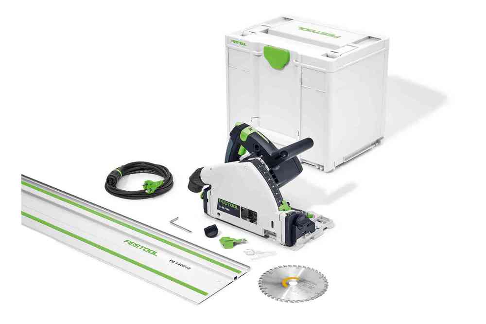 Scie plongeante TS55 FEBQ-Plus-FS professionnelle avec rail de guidage pour travaux de précision
