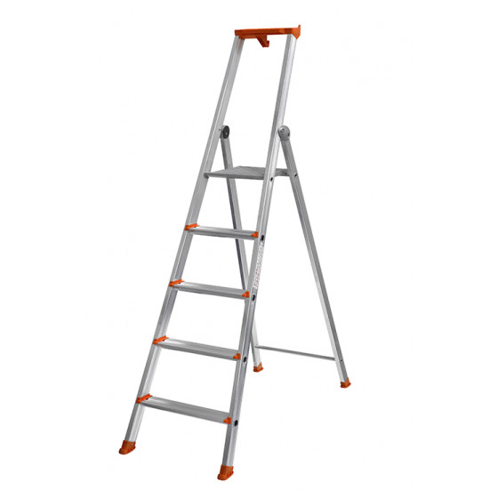 Escabeau professionnel en aluminium Pro 54 à 5 marches, léger et pliable