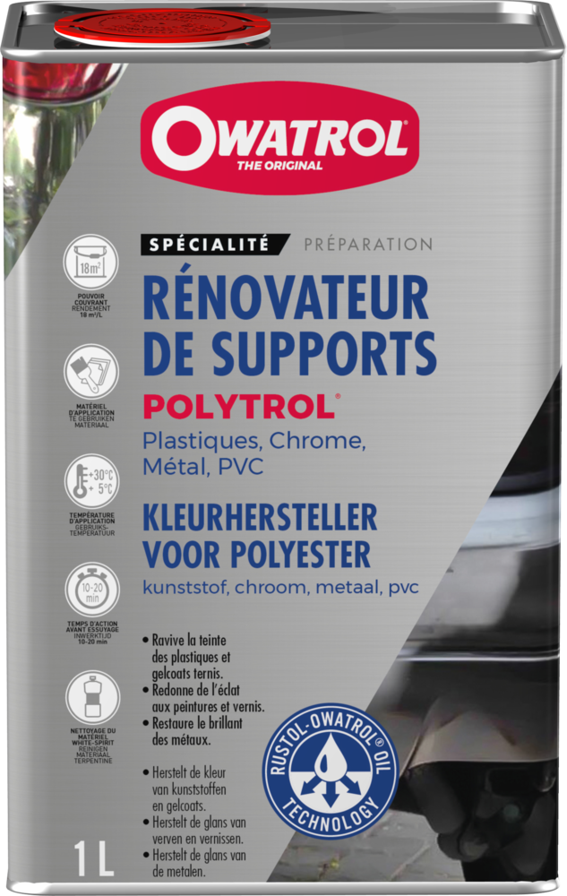 POLYTROL Rénovateur Plastiques, Pierre, Ciment, Métal 1L