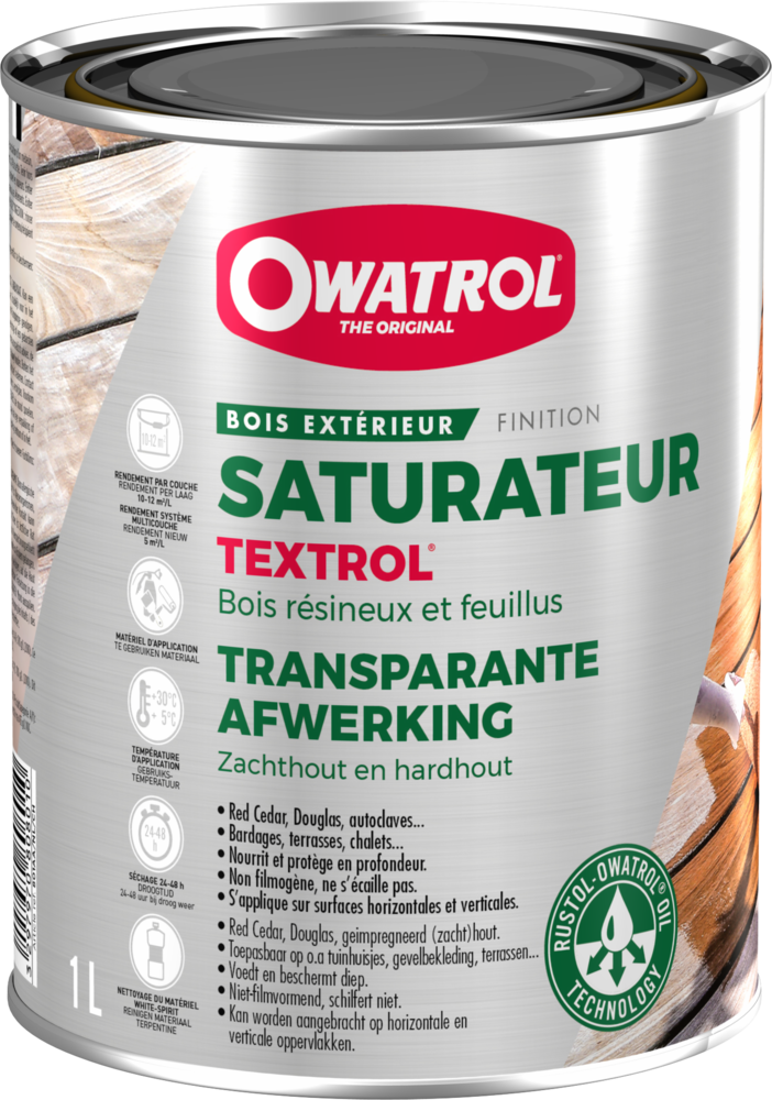 Textrol Saturateur pour Bois Extérieurs Incolore