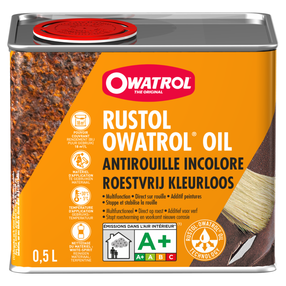 Antirouille multifonction - Additif peinture - 500 ml - Rustol OWATROL