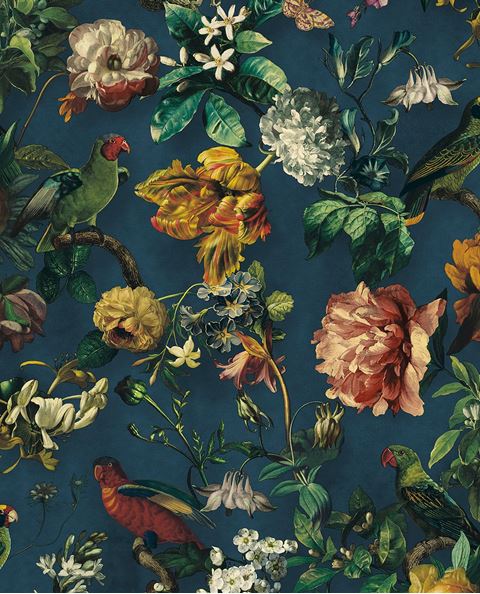 "Album de collection de papiers peints ""Museum Album"" ouvert avec des échantillons de designs variés et artistiques."